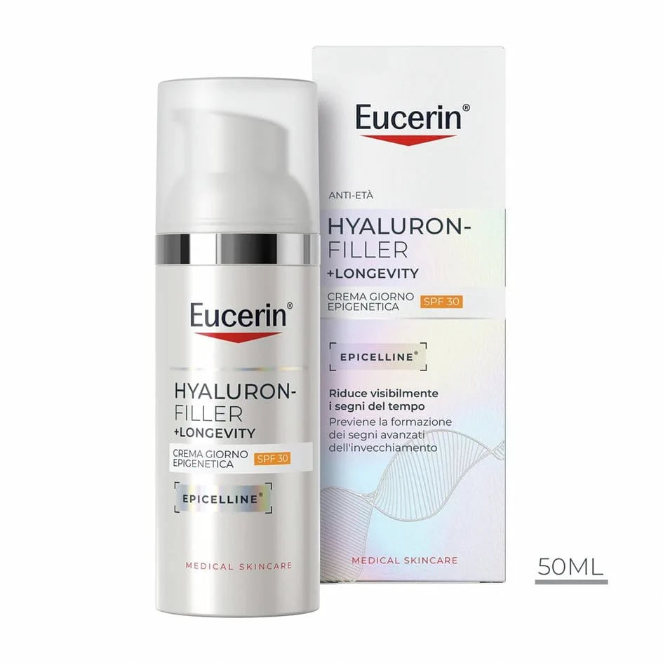 EUCERIN- Hyaluron-Filler + Longevity Crema Giorno Epigenetica SPF 30