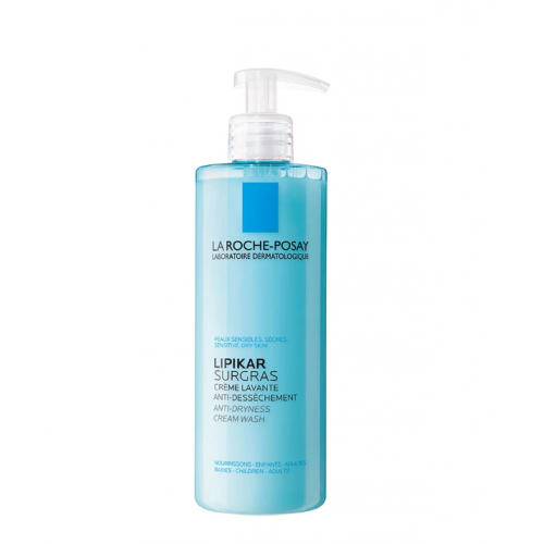 a Roche-Posay Lipikar Surgras Crema Nutritiva Detergente, 400ml – Doccia-Crema Idratante per Pelle Secca e Sensibile