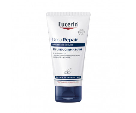 Eucerin Urearepair Plus 5% Urea Crema Rigenerante Mani 75 Ml