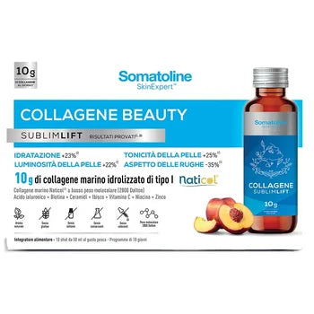 Somatoline Collagen Beauty Sublimlift Shot - Integratore per la pelle, 10 flaconcini da 50 ml