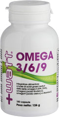 '+Watt Omega 3/6/9 - Utile a Compensare le Carenze di Omega 3 - Formato: 180 perle