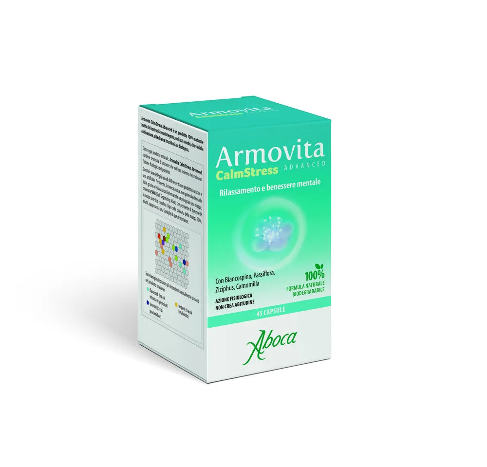 Aboca Armovita - CalmStress Advanced Integratore Rilassamento e Benessere Mentale, 45 capsule