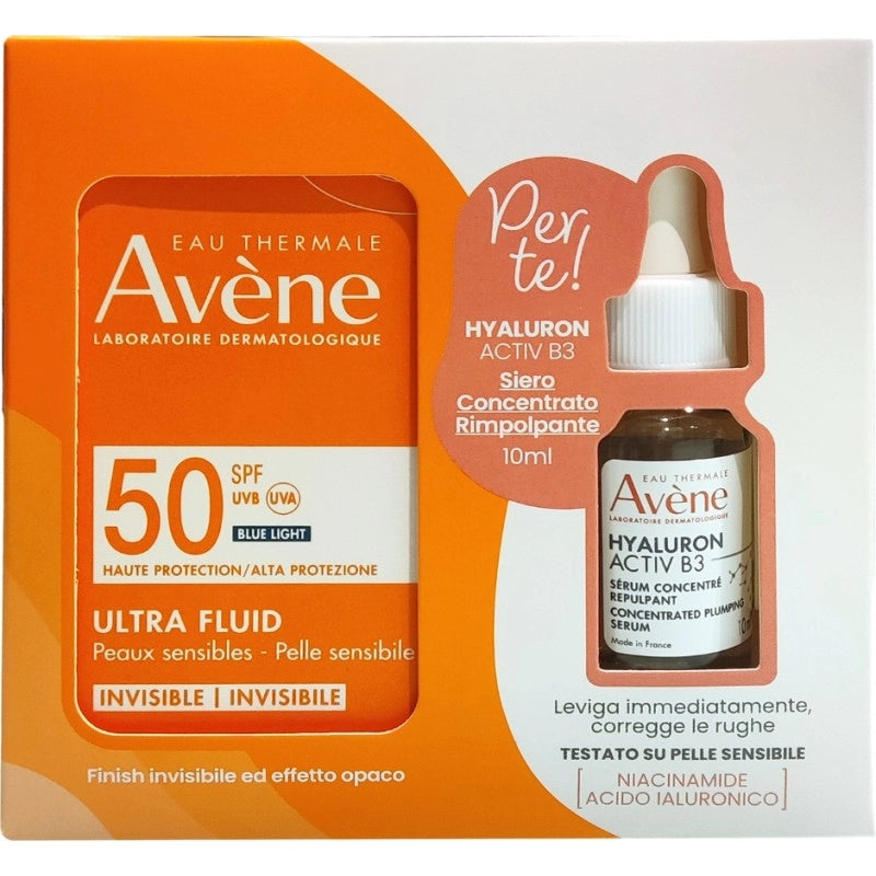 Avène Ultra Fluid SPF50 Hyaluron Activ B3 Idrata 50ml+10ml