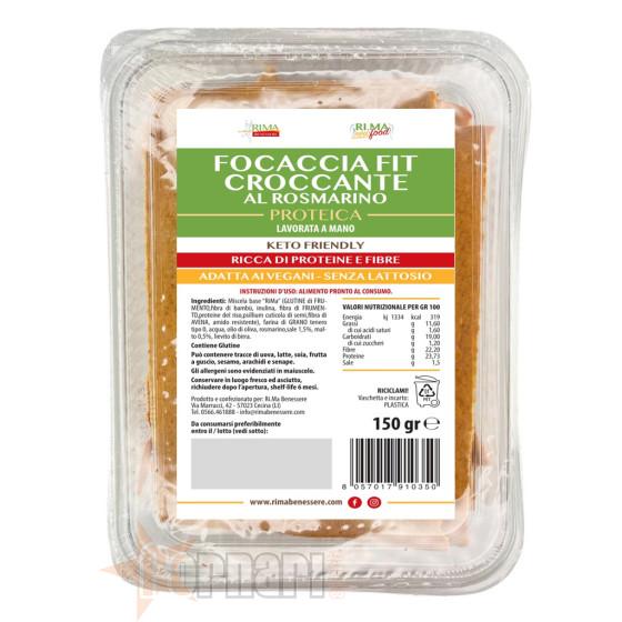 RI.MA BENESSERE FOCACCIA FIT CROCCANTE PROTEICA presente in 2 gusti AL ROSMARINO E ALLA CURCUM150 GR