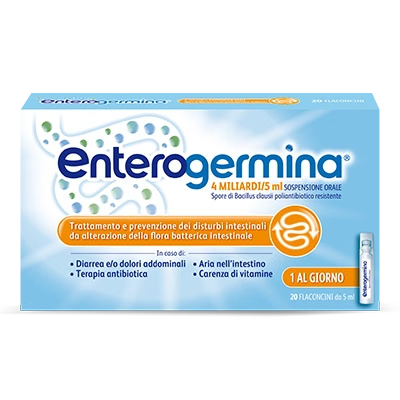 Enterogermina 4 MILIARDI/5ML SOSPENSIORE ORALE 20 FLACONCINI