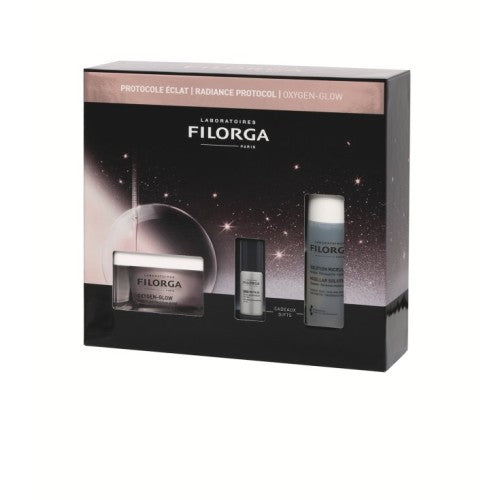 Filorga cofanetto Oxygen glow - Contiene: Oxygen glow crema 50 ml + Ncef revitalize serum 5 ml + Soluzione micellare 50 ml