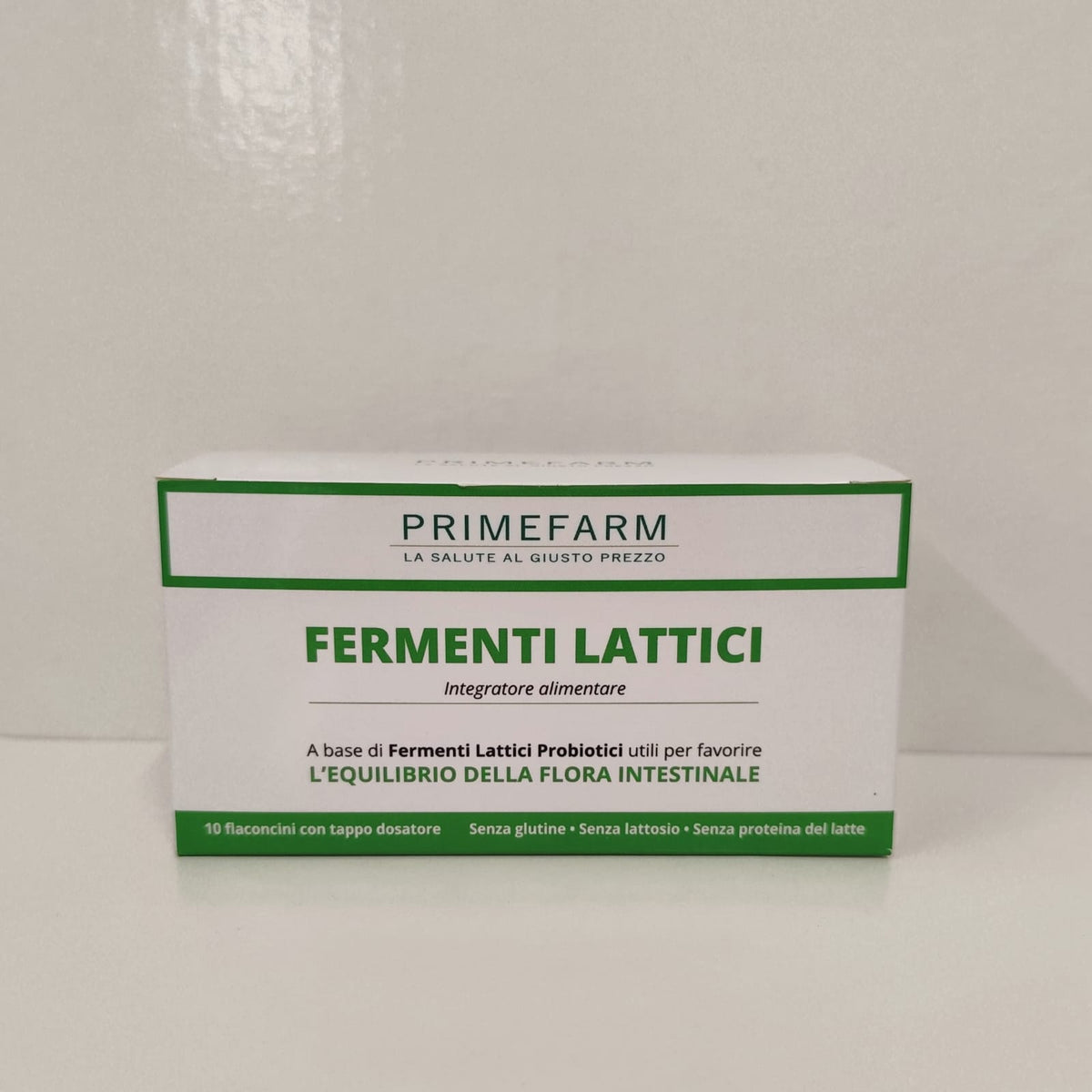 FERMENTI LATTICI 10 FLACONCINI CON TAPPO DOSATORE- senza glutine-senza lattosio- senza proteine del latte - PRIMEFARM