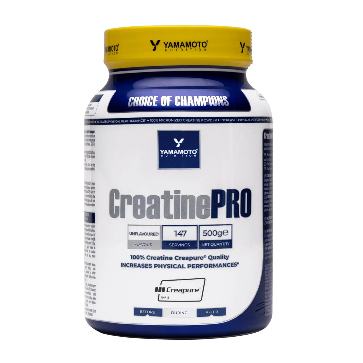 certification certification YAMAMOTO NUTRITION CreatinePRO Creapure® - creatina monoidrato