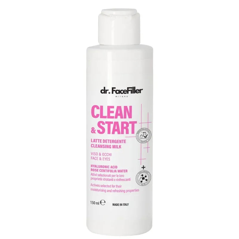 Dr.Facefiller Clear & Start Latte Detergente Delicato per Viso e Occhi 150ml