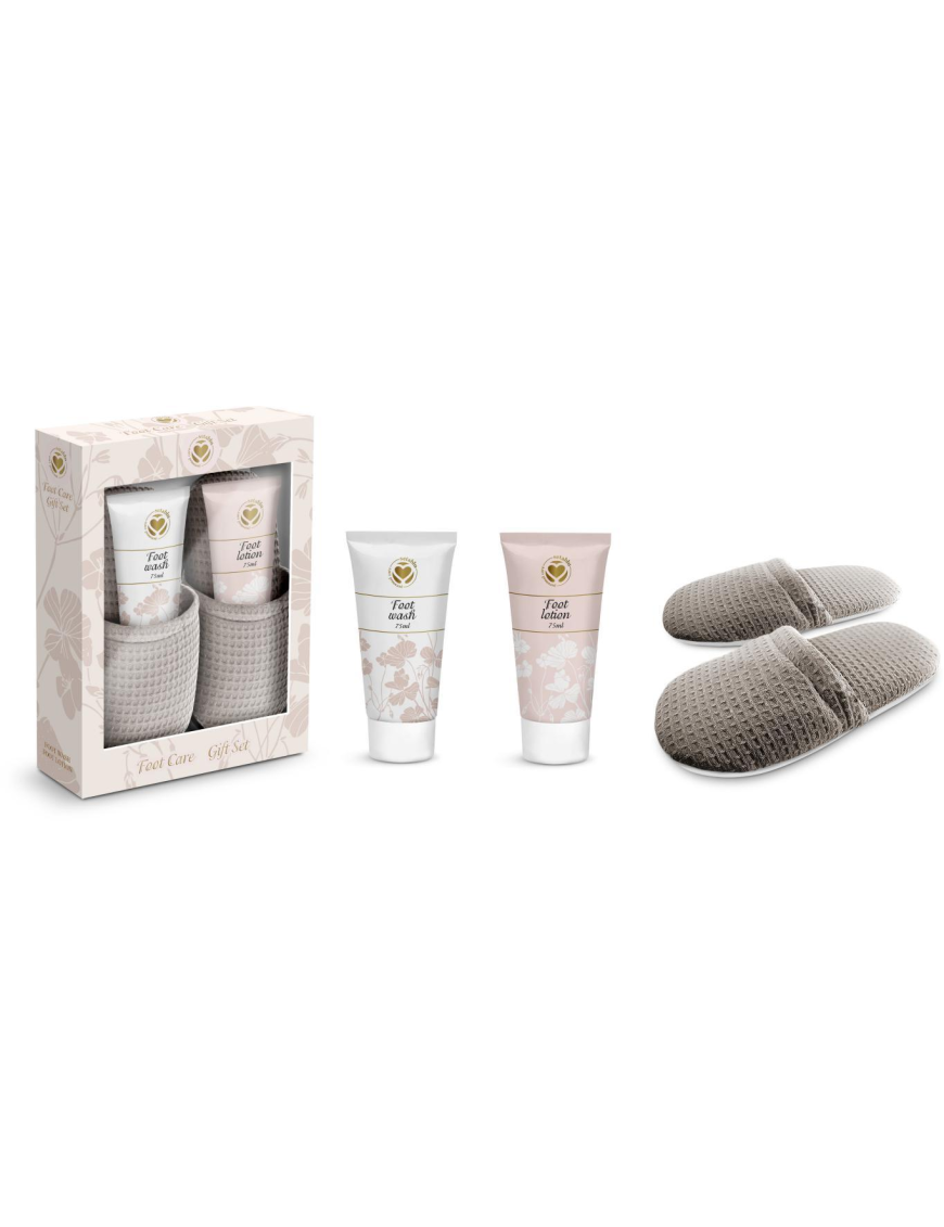 SetaBlu Set Cura Piedi - Ciabatte + Lozione Piedi 75 ml + Acqua Profumata 75 ml