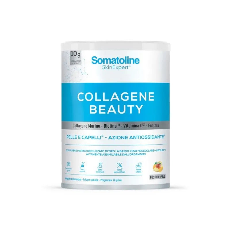 Somatoline Collagene Beauty Integratore di Collagene per Pelle e Capelli Gusto Pesca 216 g